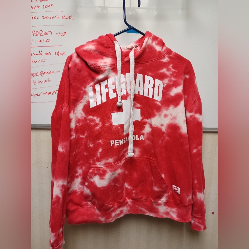 PENSACOLA Lifeguard Hoodie Tie-Dye Womens Size XL